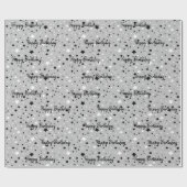 誕生日スターズオングレーラッピング紙 ラッピングペーパー (フラット)