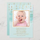 誕生日スターフォト招待状 招待状 (正面/裏面)