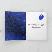 誕生日スター銀河系 カード (内部)