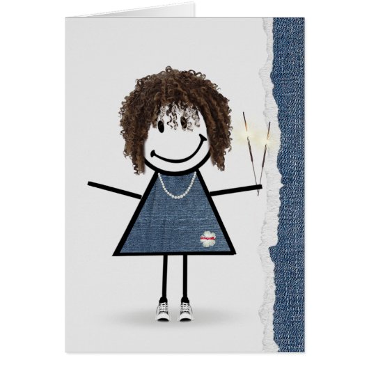 誕生日スティックガールとスパークラーズ (正面)