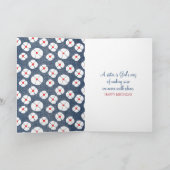 誕生日スティックガールとレッドハット カード (内部)