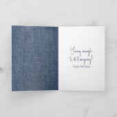 誕生日スティックガールとワイングラス カード (内部)