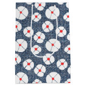 誕生日スティックガールと髪 ミディアムペーパーバッグ (裏面)