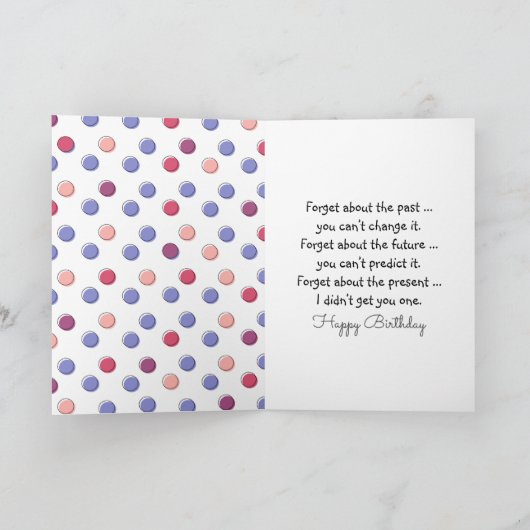 誕生日スティックガールデイジーカード カード (内部)