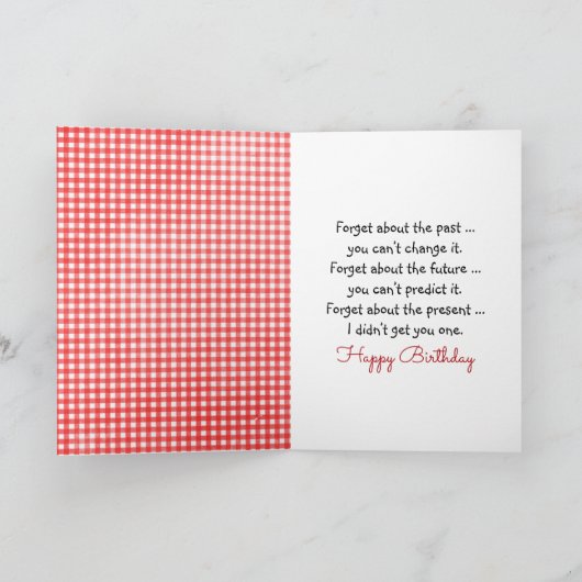 誕生日スティックガールデイジーカード カード (内部)