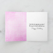 誕生日スティックガールデイジー カード (内部)