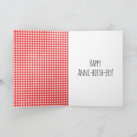 誕生日スティックスフィギュアルガールオンレッドジンガム カード (内部)