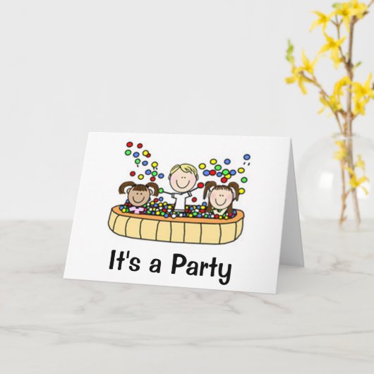 誕生日スティックフィギュア独自の挨拶を追加 カード (黄色い花)