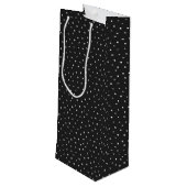 誕生日スティックフィギュア赤ワインの女の子 ワインギフトバッグ (裏面アングル)