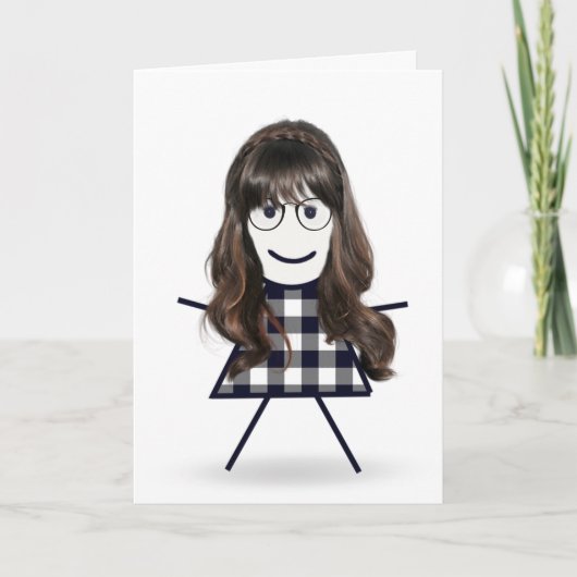 誕生日スティック女子シスター カード (正面)