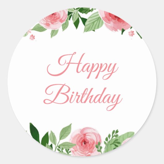 誕生日ステッカー ラウンドシール (正面)