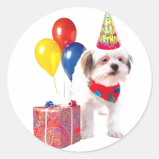 誕生日ステッカー ラウンドシール (正面)