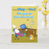 誕生日ステップパパ カード (黄色い花)