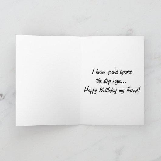 誕生日ストップストップストップは、君が無視することを知っていた。 カード (内部)