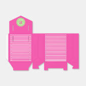 誕生日ストライプピンク⎮ホワイトグリーンお願いボックス フェイバーボックス (折り畳みなし)