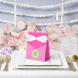 誕生日ストライプピンク⎮ホワイトグリーンお願いボックス フェイバーボックス