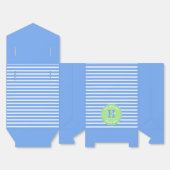 誕生日ストライプブルー⎮ホワイトグリーンビーフボックス フェイバーボックス (見開き)