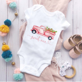 誕生日ストロベリースウィートワン ベビーボディスーツ