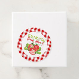 誕生日ストロベリープレイドサンキュー フェイバータグ