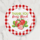 誕生日ストロベリープレイドサンキュー フェイバータグ (正面)