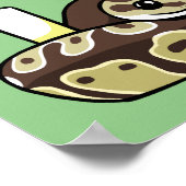 誕生日スネークキュートボールパイソンスケッチポスター ポスター (角)