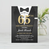 誕生日スパイスーツブラックタイany年齢招待状 招待状 (スタンド正面)