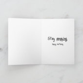 誕生日スパニエル犬着用シャワーキャップ カード (内部)