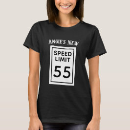 誕生日スピード制限サイン|カスタム名義と年齢 Tシャツ