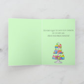 誕生日スペインのウォーターのカップケーキカード カード (内部)