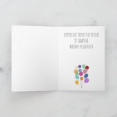 誕生日スペインのバルーンカード カード (内部)