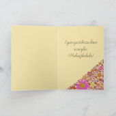 誕生日スペインの花襟 カード (内部)