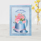 誕生日スペシャルザモンレトロコーヒーポット/フラワーズ カード (黄色い花)