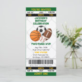 誕生日スポーツテーマチケットスタブ招待状 (スタンド正面)