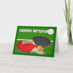 誕生日スポーツピンポンテーブルテニス カード