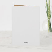 誕生日スマイルおもしろいミュール動物カード実在の耳 サンキューカード (裏面)