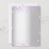 誕生日スミレグリッター風船 招待状 (裏面)