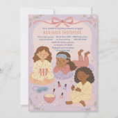 誕生日スリーポバーパジャマパーティーfor Girls 招待状 (正面)