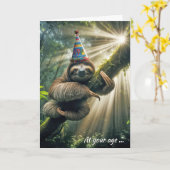 誕生日スロッスパーティー帽子 カード (黄色い花)