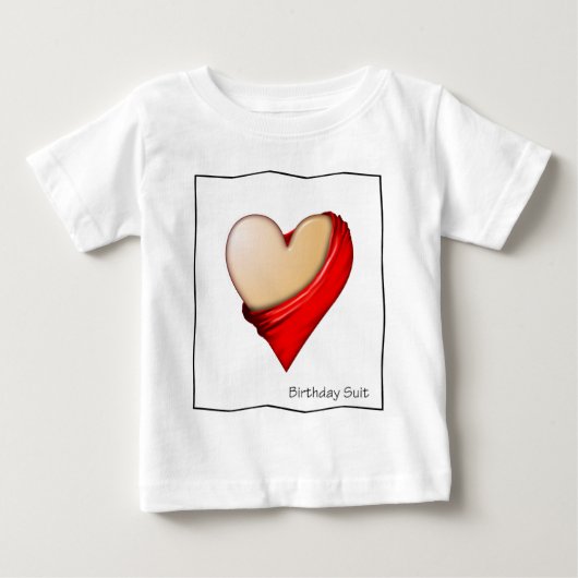 誕生日スーツハート ベビーTシャツ (正面)
