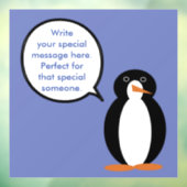 誕生日スーツ話すペンギンパーソナライズされた ウィンドウサイン (シート3)