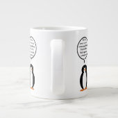 誕生日スーツ話すペンギンパーソナライズされた ジャンボコーヒーマグカップ (裏面)