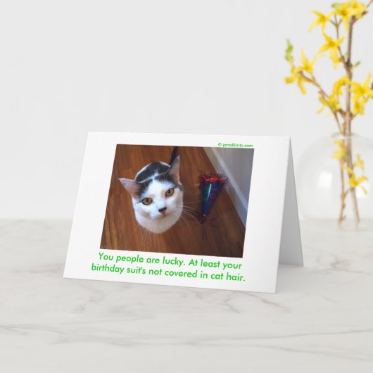 誕生日スーツ カード (黄色い花)