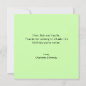 誕生日セロリーサンキューパニーガーデンカード (裏面)