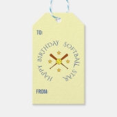 誕生日ソフトボカスタムール文字クリームブルー ギフトタグ (正面)