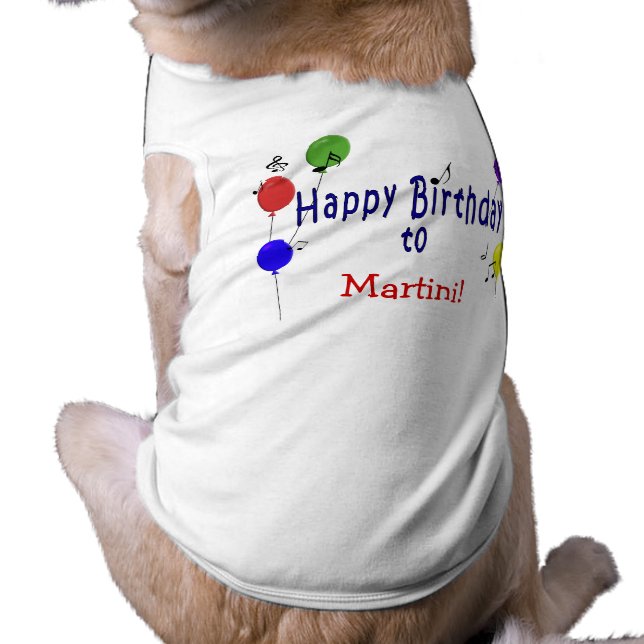 誕生日ソンパーソナライズされたグ ペット服 (裏面)