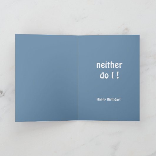 誕生日ゾウは決して忘れあいさつし カード (内部)