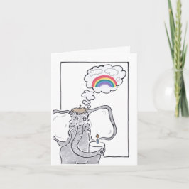 誕生日ゾウ、思い出のあいさつカード カード