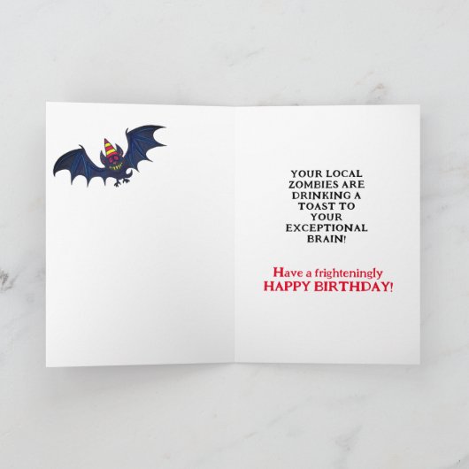 誕生日ゾンビ応援!カード カード (内部)