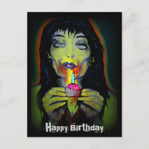 誕生日ゾンビ葉書 ポストカード