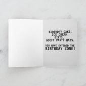 誕生日ゾーおもしろいンのグリーティングカード カード (内部)